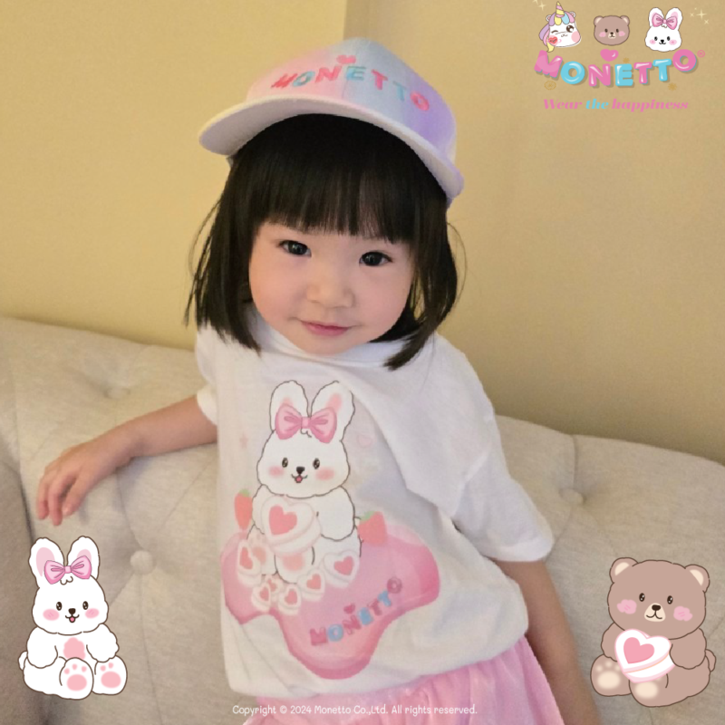 Monetto Rabbit Mom & Kids T-Shirt เสื้อยืดแม่ลูก เนเน่บนขนมหวาน