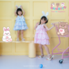 Monetto Rabbit เดรสระบายสี่ชั้น ผ้าพิมพ์ลายกระต่ายเนเน่ หัวใจ signature